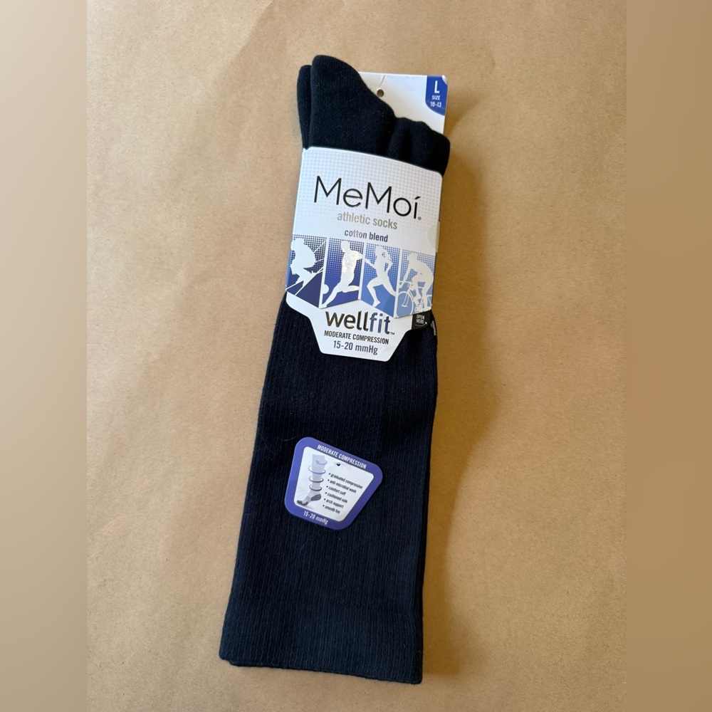 MeMoi Black Athletic Socks